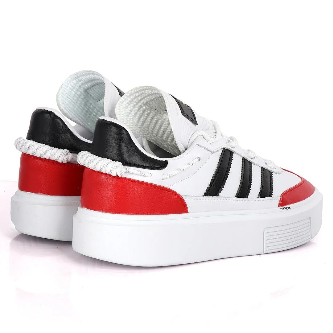 Adidas Lvy-Park 3 Black Stripes Designed Sneakers- White