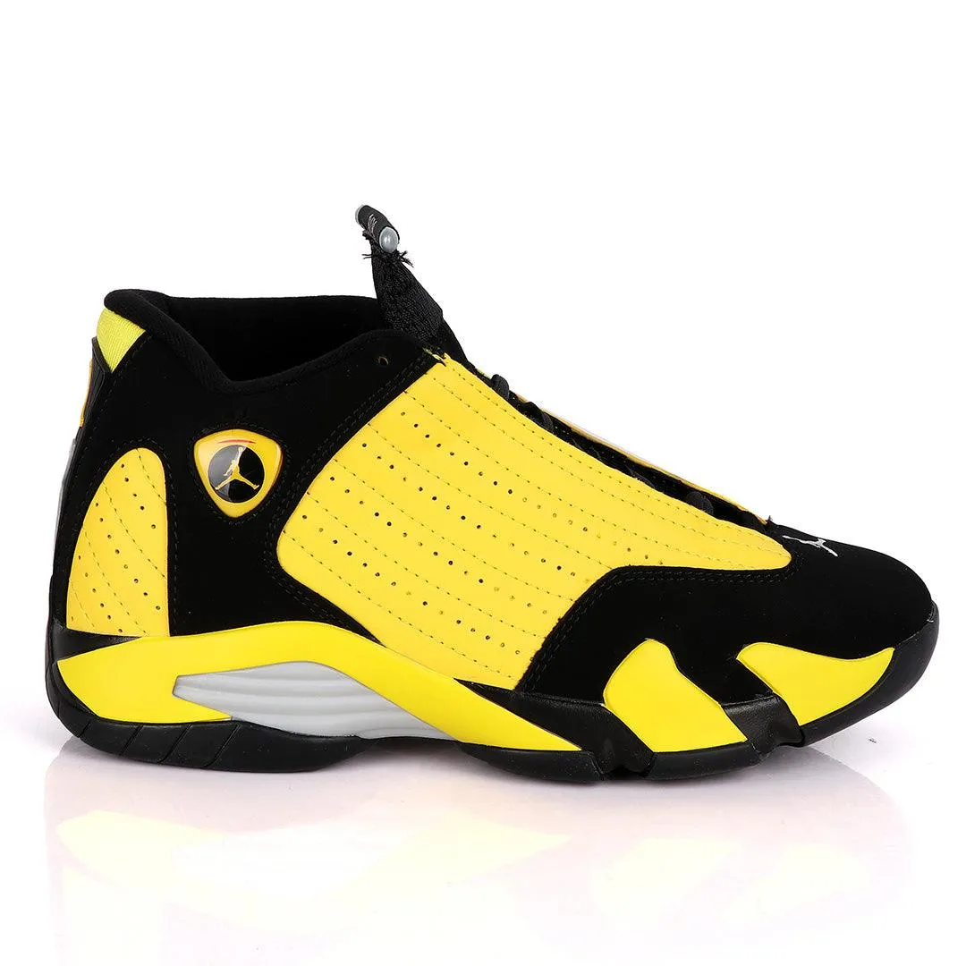 Air Jordan 14 Retro Yellow And Black Sneakers