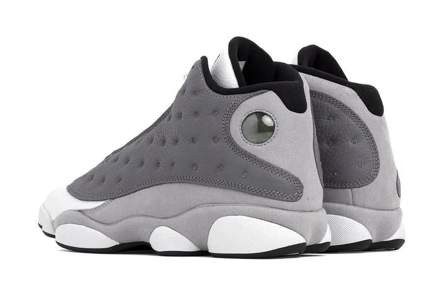 AJ 13 Retro Men's Basketball Sneakers White-Grey