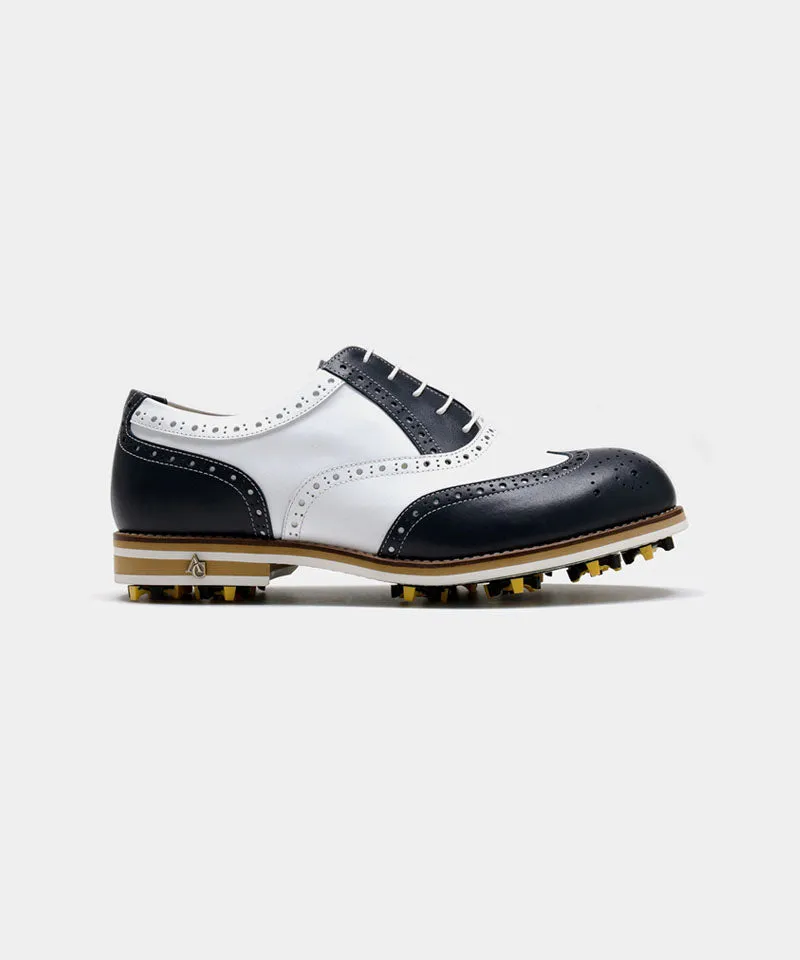 ALL CLASSIC Golf Noble Wingtip Classic Golf Shoes - Navy