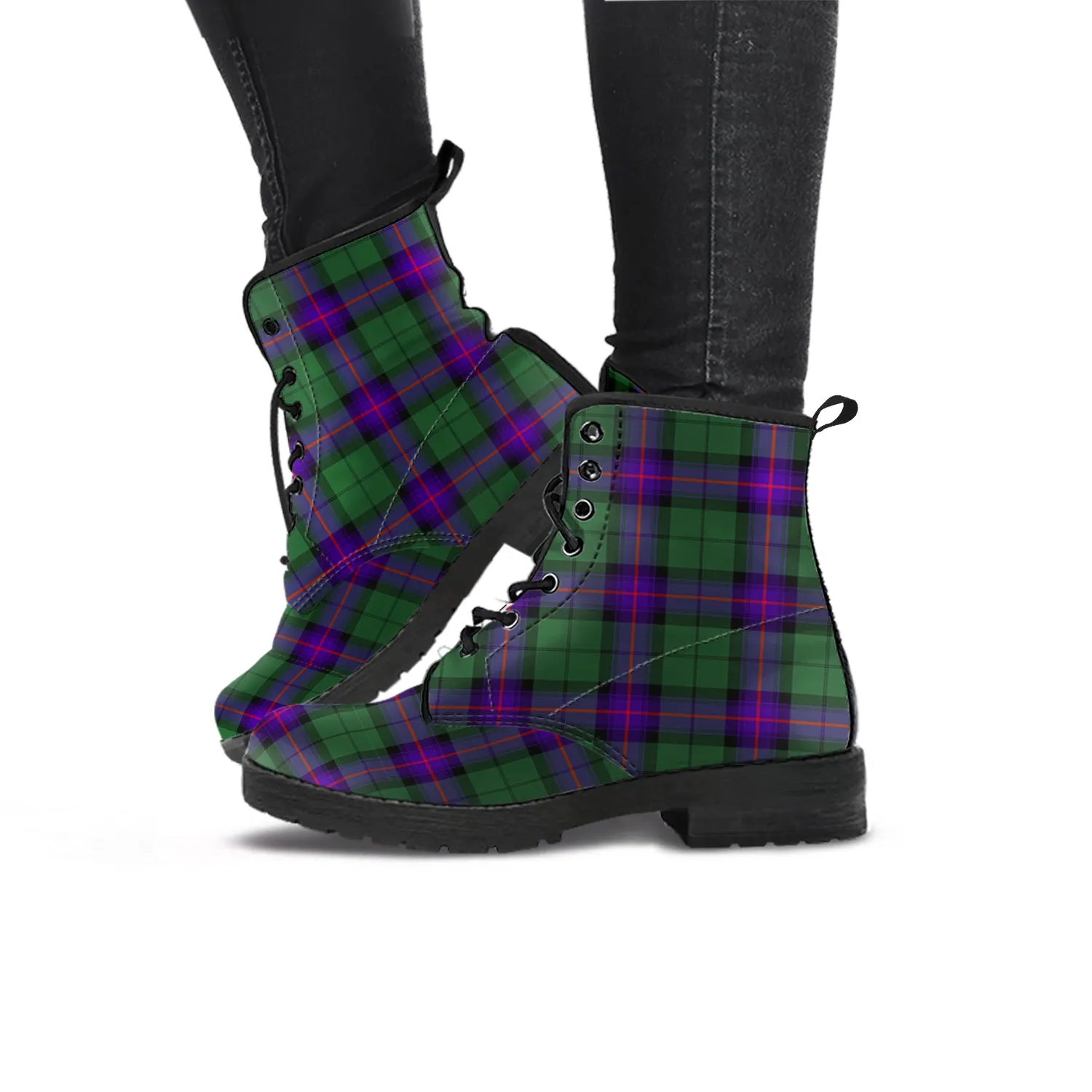 Armstrong Modern Tartan Leather Boots