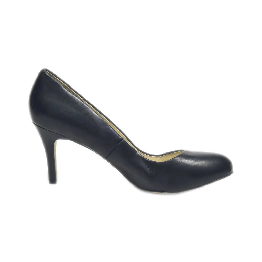 Buffalo Mid-Heel Shoes Leather Black Colour For Women