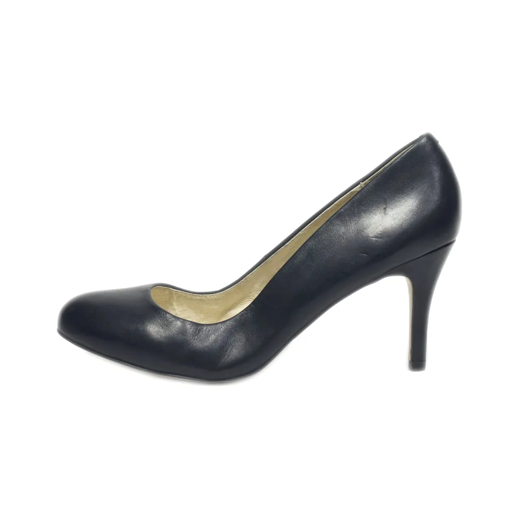 Buffalo Mid-Heel Shoes Leather Black Colour For Women