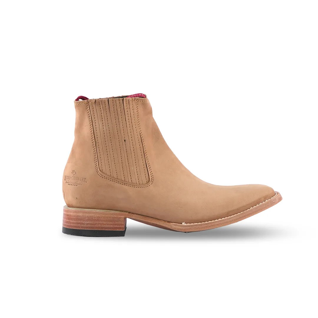 Chelsea Boot Square Toe Nobuck Castano E1200