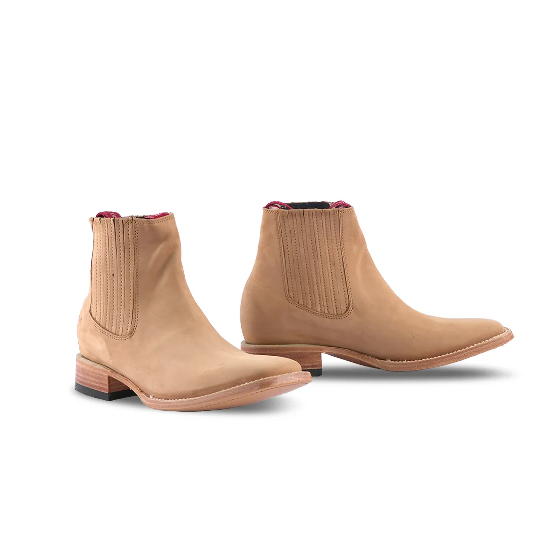 Chelsea Boot Square Toe Nobuck Castano E1200