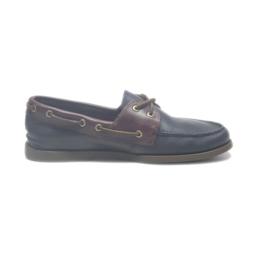 G.H.Bass & Co Boat Shoes Leather Black Colour For Men