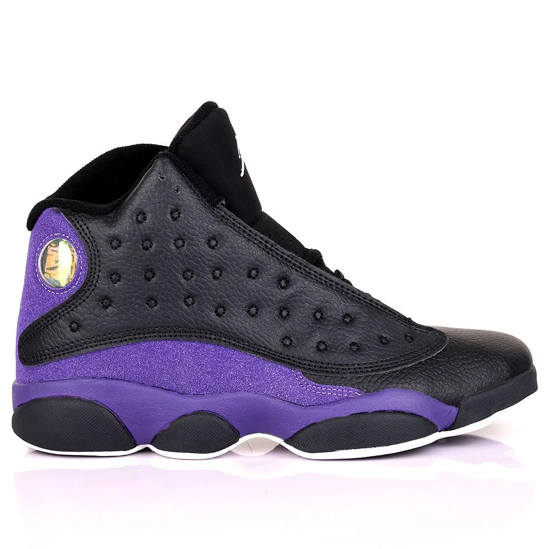 JD Lightweight Purple Skin With Black Designed Classic Retro sneakers