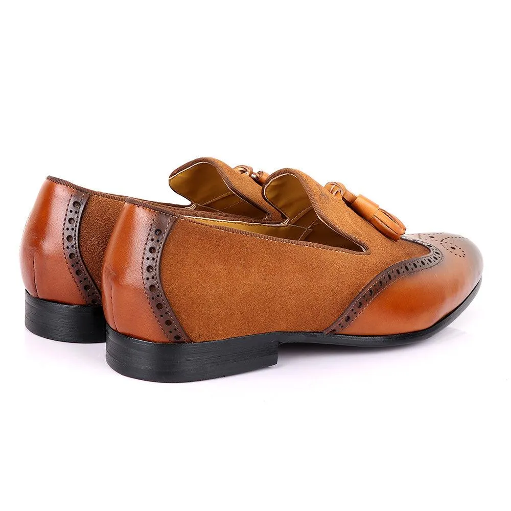 John Mendson Suede And Brown Leather Shoe