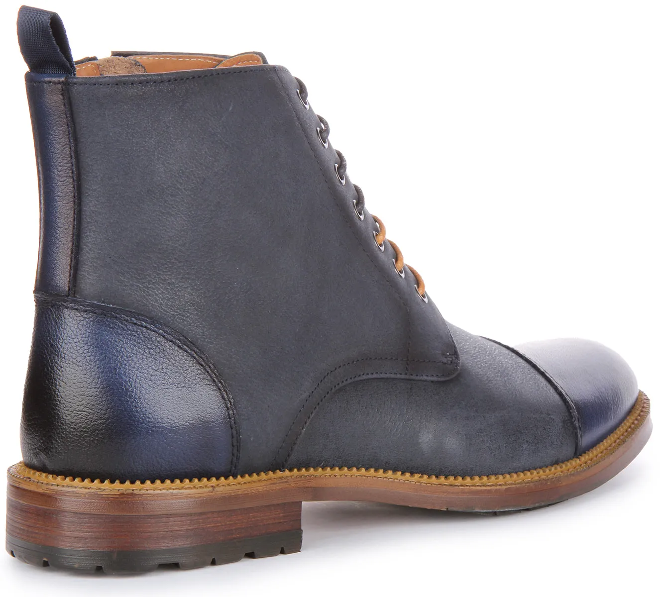 Justinreess England Gael Ankle Boots In Navy