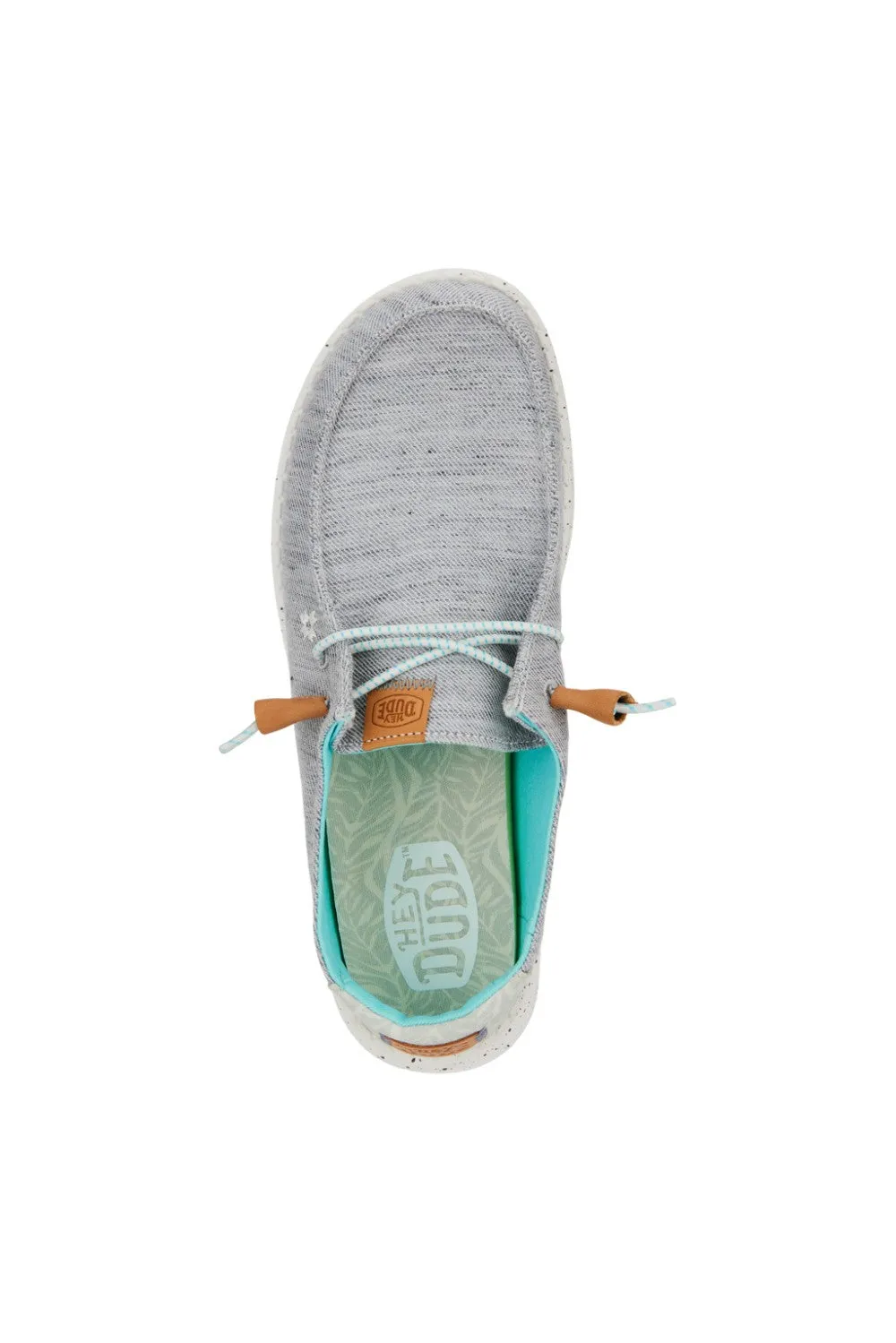 Ladies Hey Dude Grey Canvas Summer Shoes Laced Wendy Slub Tropical sale