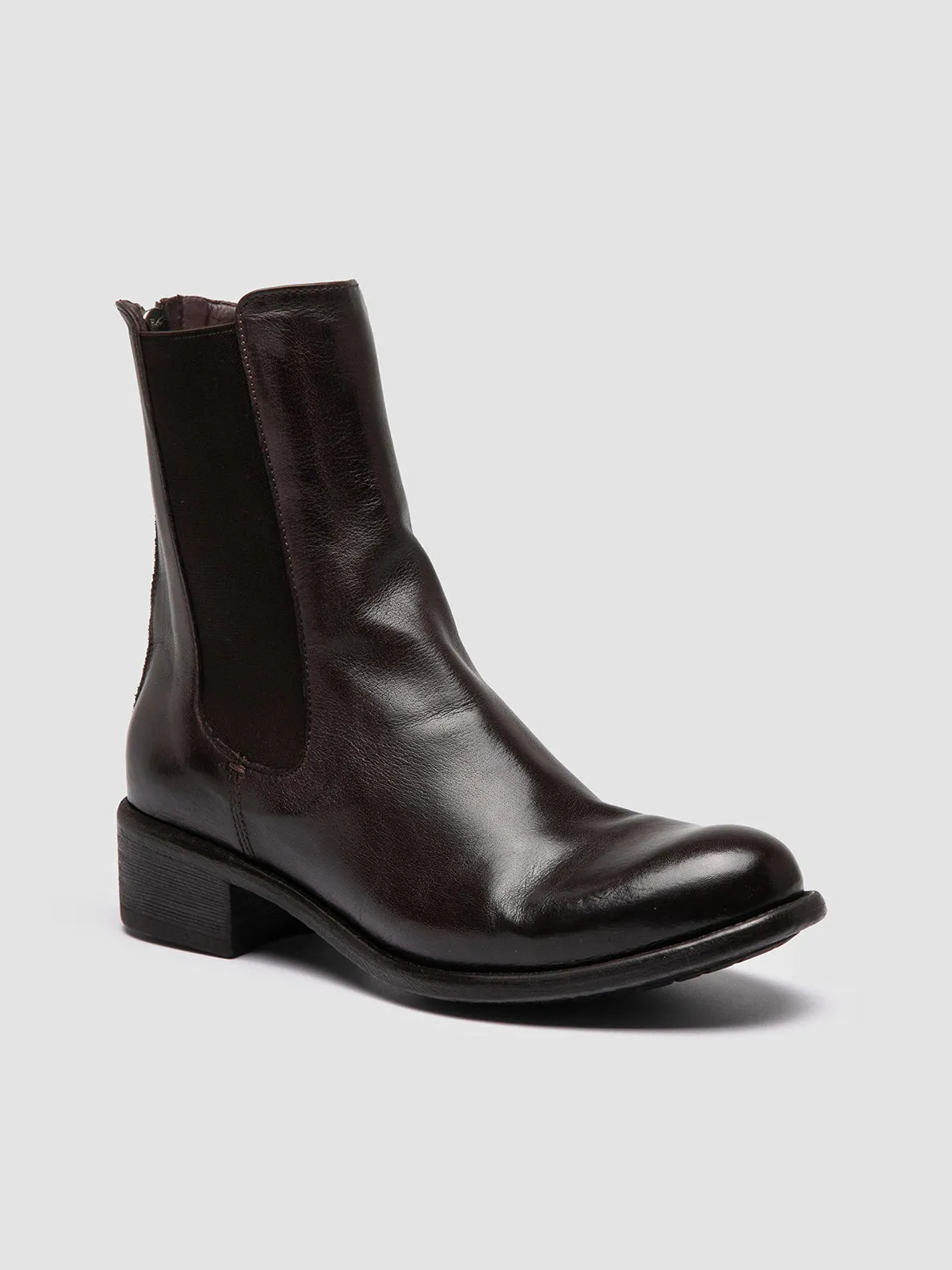 LIS 003 - Burgundy Leather Chelsea Boots