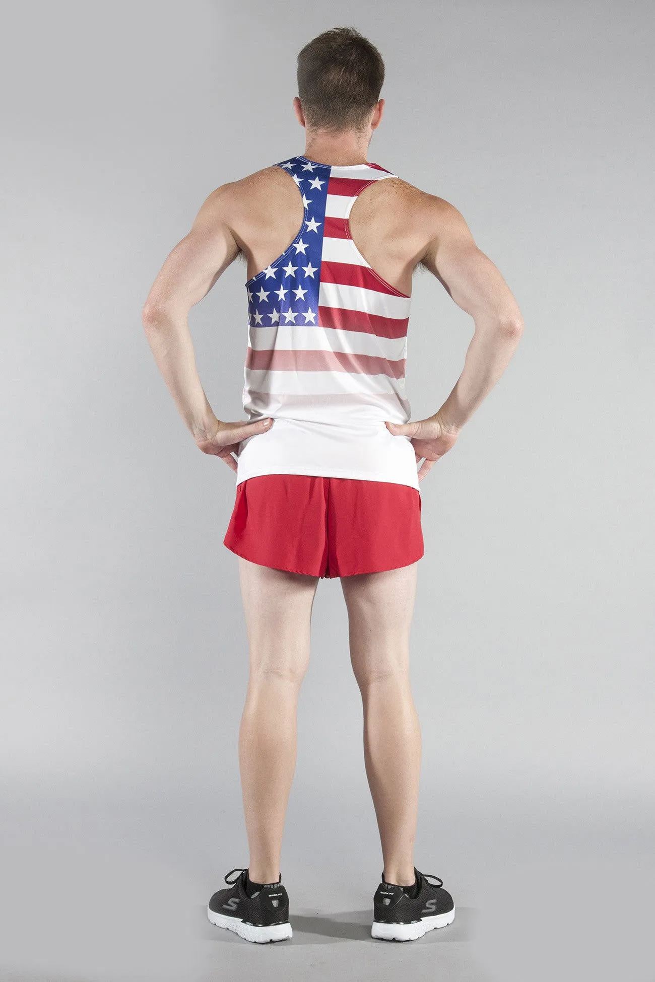 Men's Printed Singlet- American Flag