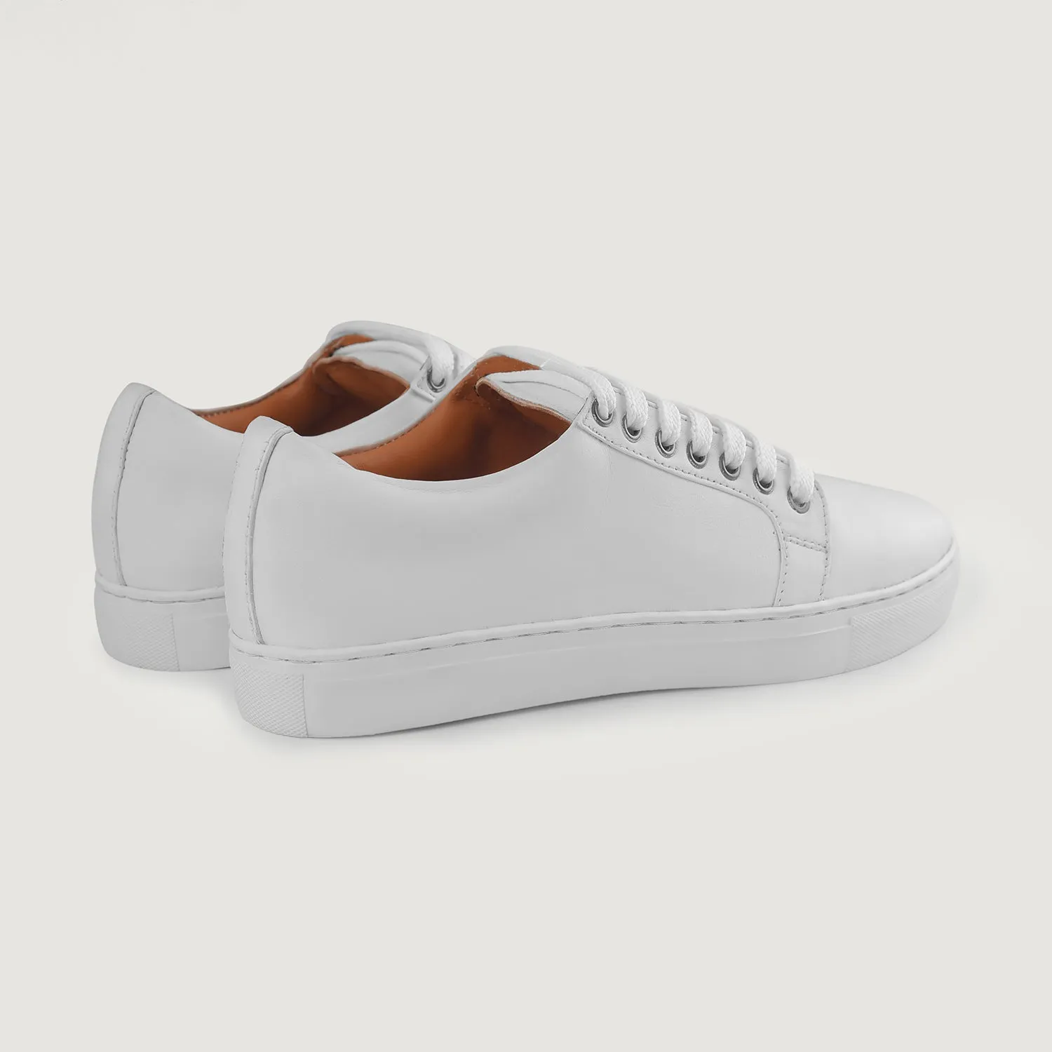 Murphy Low Top White Leather Sneakers