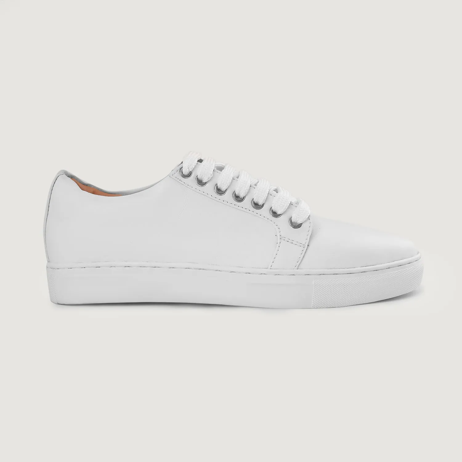 Murphy Low Top White Leather Sneakers