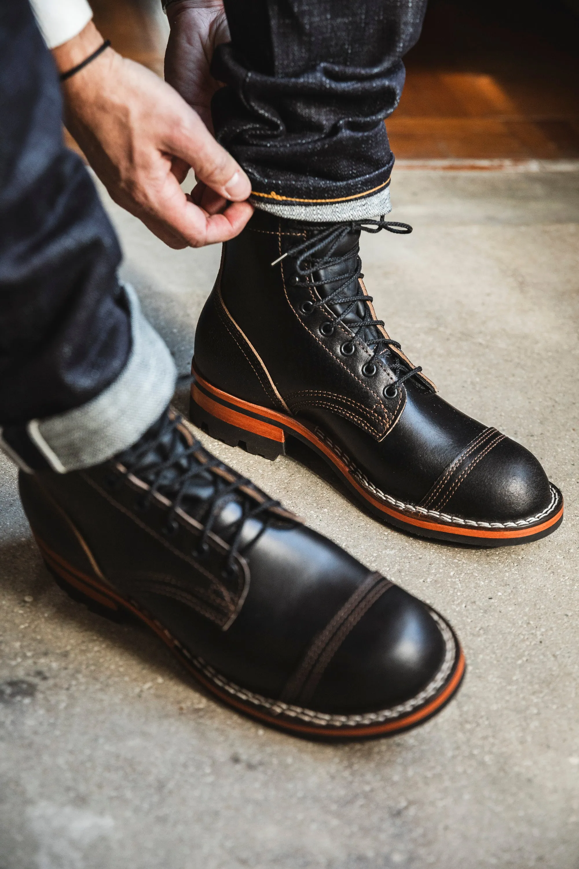 Nicks Boots - Triton Boot - Black Waxed Flesh (BS Exclusive)