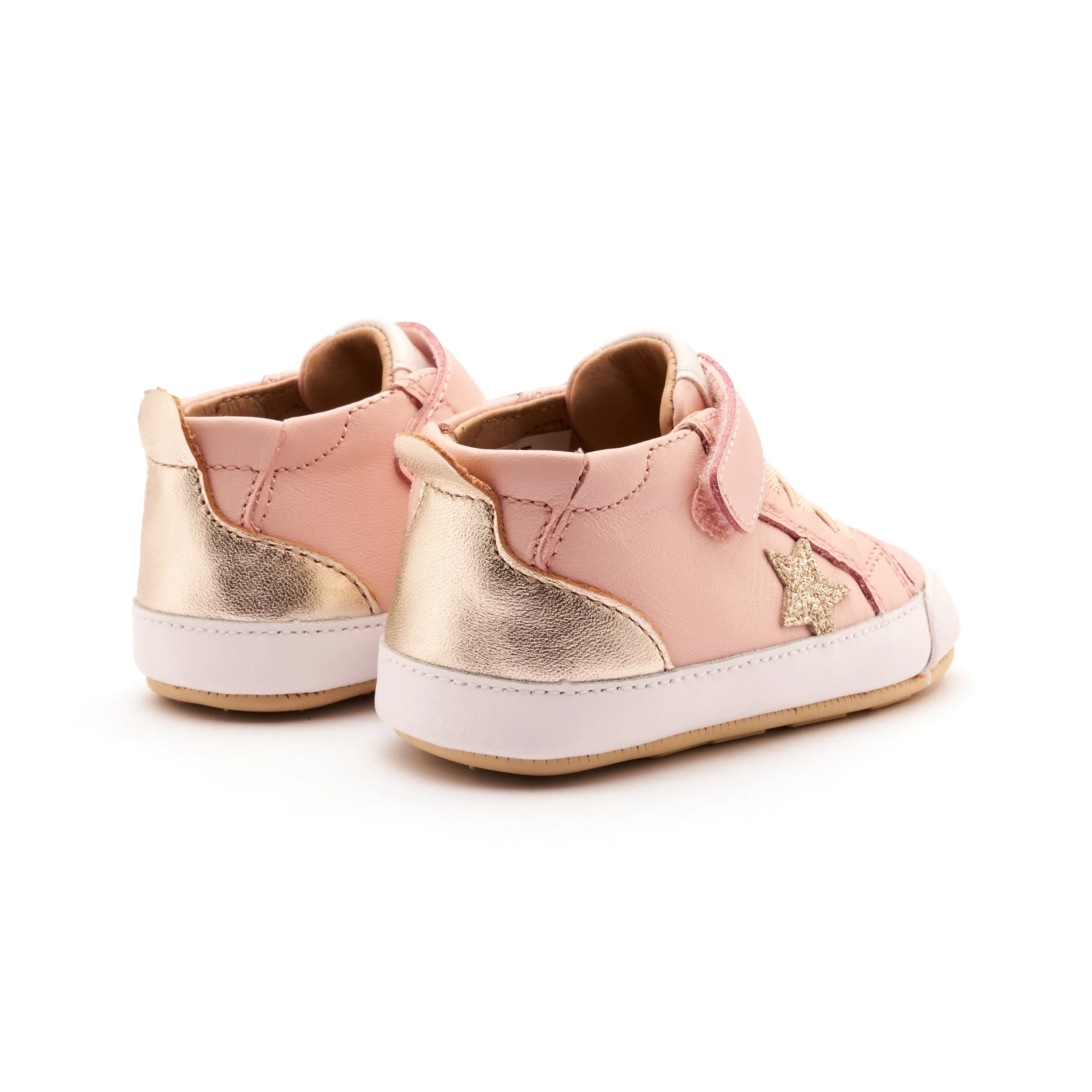 Old Soles Girl's Platinum Bub Casual Shoes - Powder Pink / Gold / Glam Gold