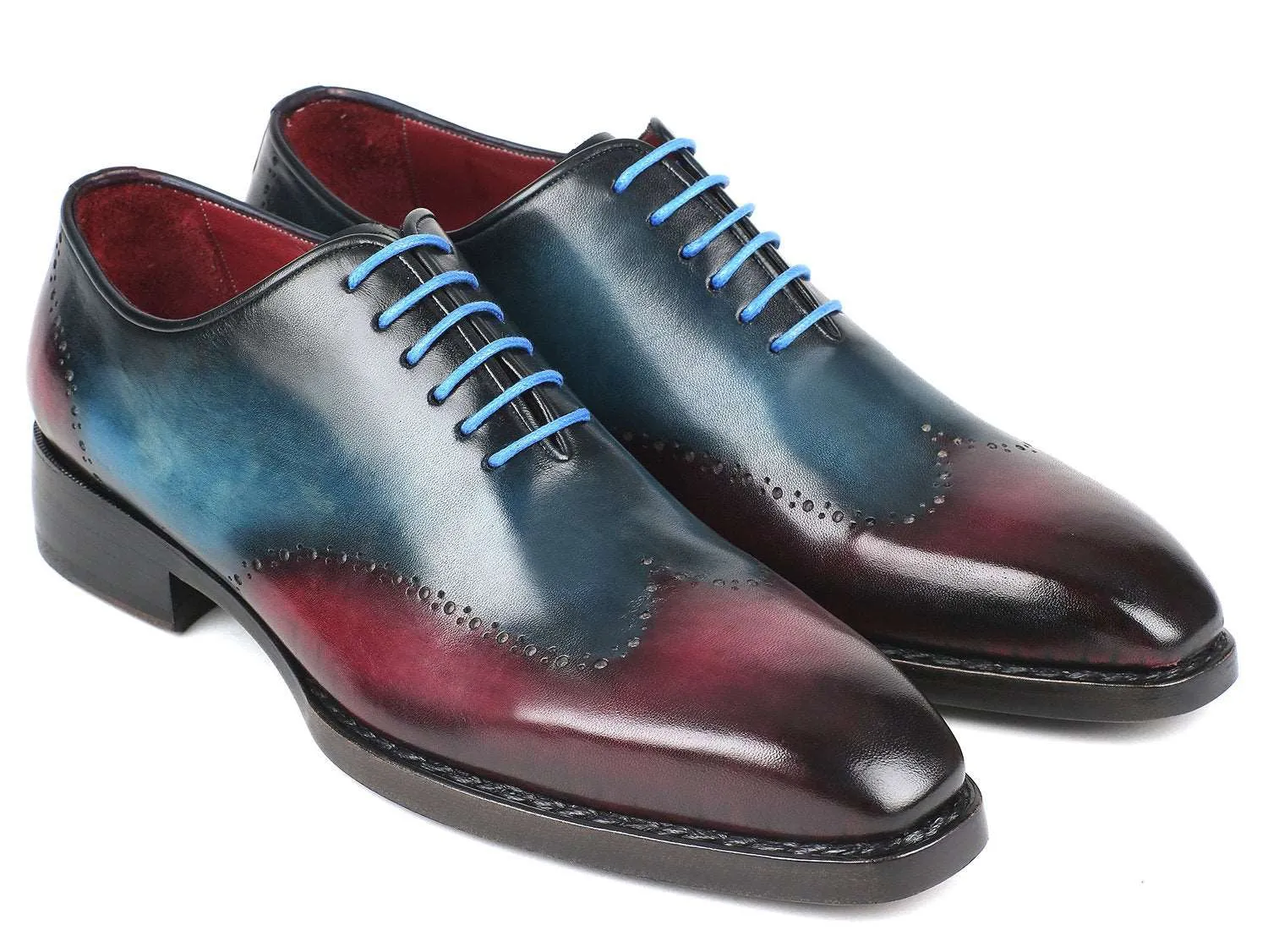 Paul Parkman Blue & Purple Wingtip Oxfords