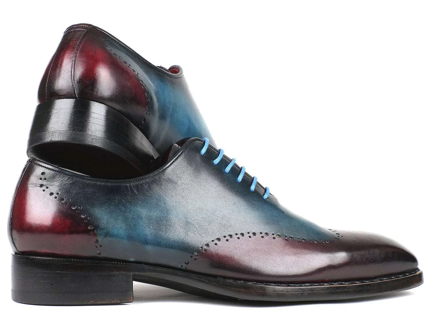 Paul Parkman Blue & Purple Wingtip Oxfords