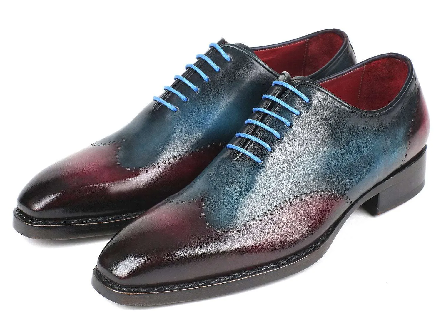 Paul Parkman Blue & Purple Wingtip Oxfords