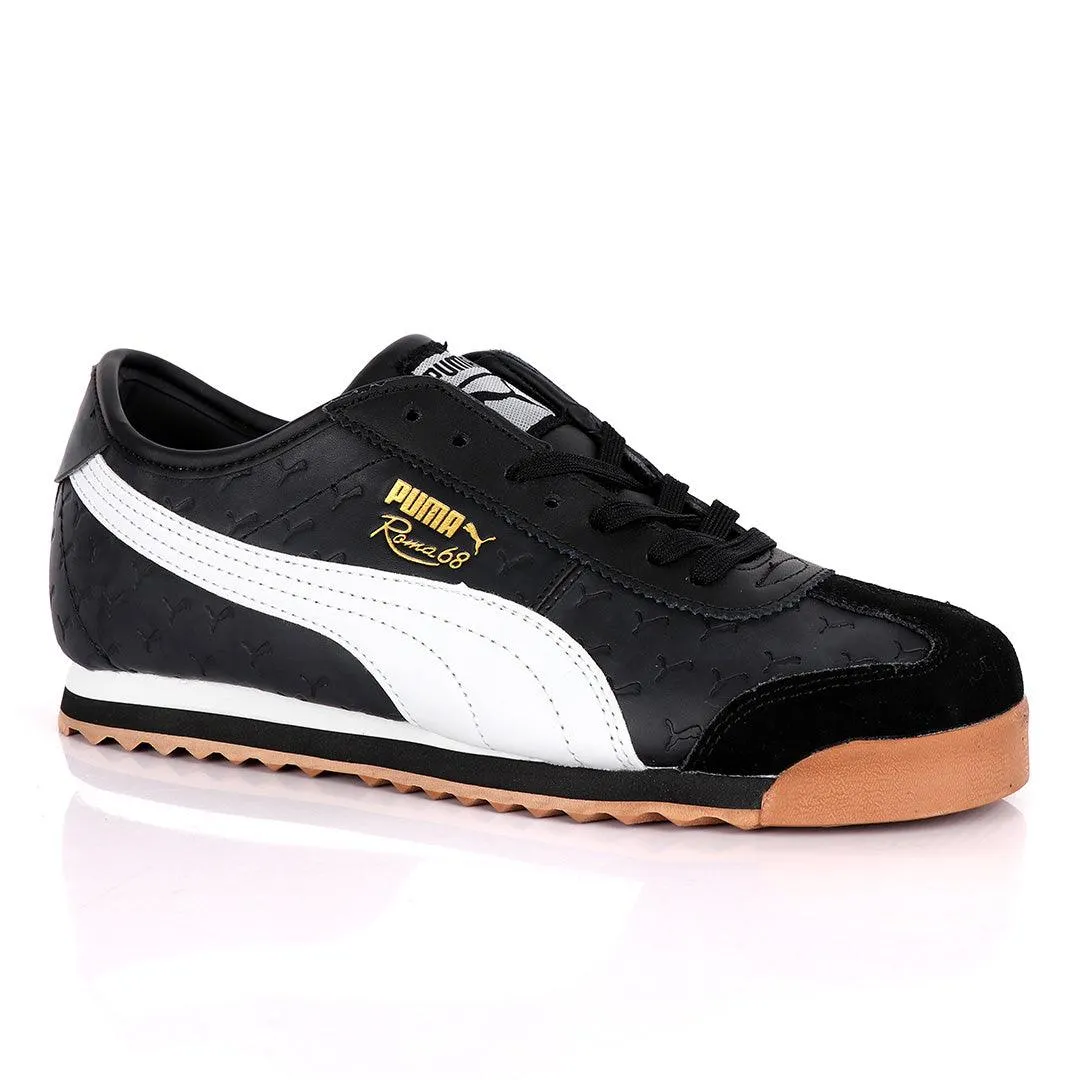 Puma Roma 68 Created Horse Logo Sneaker-Black