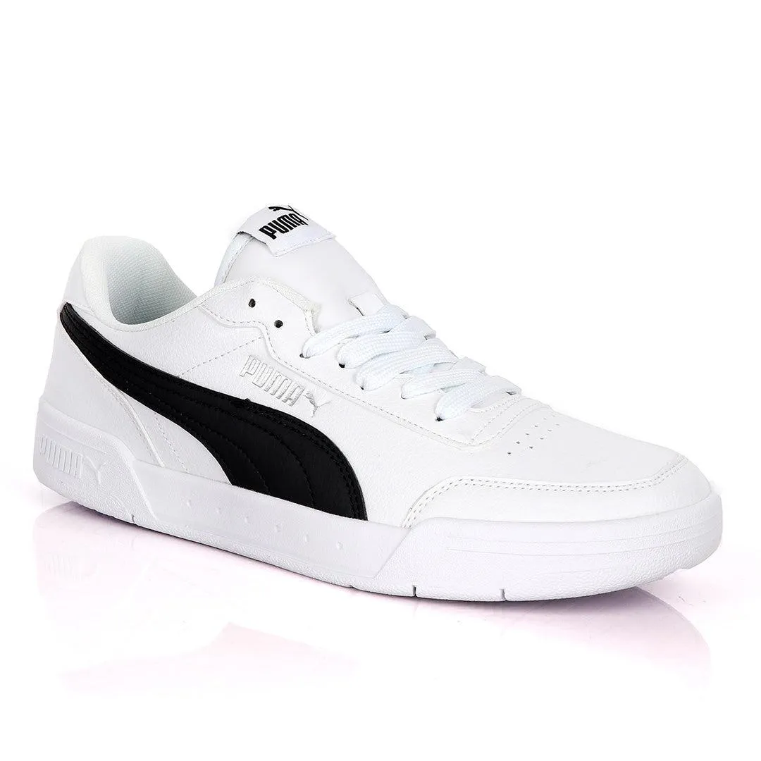 Puma Soft Foam Optimal Comfort White And Black Leather Sneakers