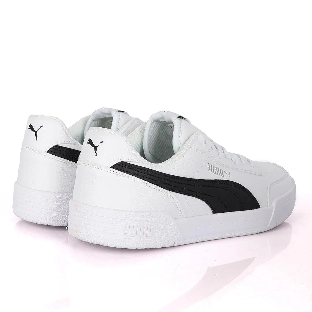 Puma Soft Foam Optimal Comfort White And Black Leather Sneakers